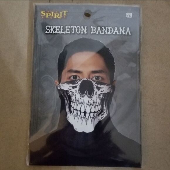 Skelton Bandana Skull Bandana, Skeleton Mask Ages 14+ - Picture 2 of 6